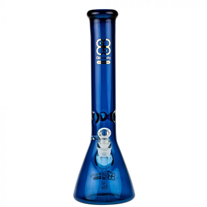 Glasscity Limited Edition Beaker Ice Bong-Cobalt Blue